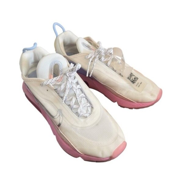 Nike Air Max 2090 Women's Sz 9  Pink Summit White Silver Sneakers CZ8130-100 - Picture 1 of 14